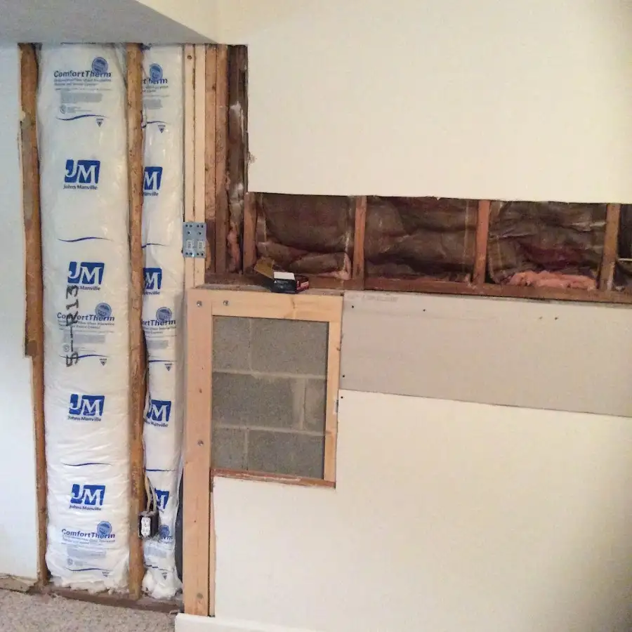 Wall insulation replacement during Structural Drying in Lower Salford